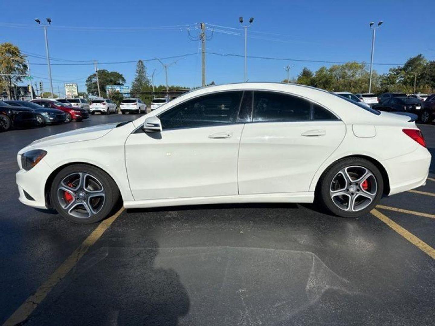 2014 Cirrus White /Beige Mercedes-Benz CLA-Class CLA250 (WDDSJ4GB0EN) with an 2.0L L4 DOHC 16V engine, 7-Speed Automatic transmission, located at 6064 Gull Rd, Kalamazoo, MI, 49048, (269) 222-0088, 42.328388, -85.512924 - <b>Vehicle Details</b><br>Get ready to experience luxury and performance like never before with this stunning 2014 Mercedes-Benz Mercedes-Benz CLA 250 4MATIC! This sleek and stylish vehicle is the epitome of elegance and dynamism, ready to redefine your driving experience. With its robust AWD system - Photo#0