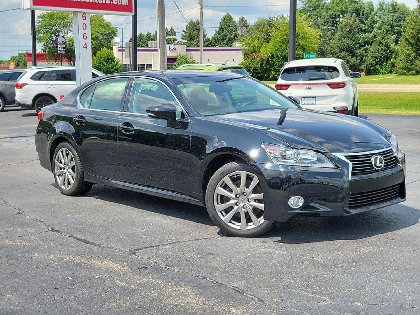 2015 Obsidian /Black Lexus GS 350 AWD (JTHCE1BL2FA) with an 3.5L V6 DOHC 24V engine, 6-Speed Automatic transmission, located at 6064 Gull Rd, Kalamazoo, MI, 49048, (269) 222-0088, 42.328388, -85.512924 - <b>Vehicle Details</b><br>For Sale: 2015 Lexus GS 350 Base (A6) 33,309 Miles Discover luxury and performance with this meticulously maintained 2015 Lexus GS 350 Base (A6). With only 33,309 miles, this CARFAX 1-Owner vehicle is an exceptional find. Powered by a robust V6, 3.5L engine and equipped w - Photo#0