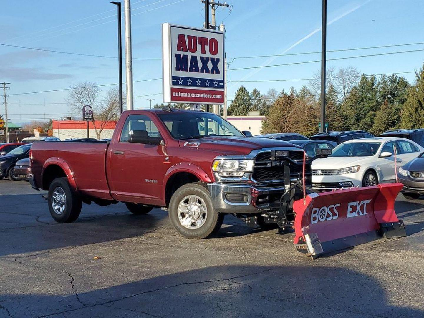 2020 Delmonico Red Pearlcoat /Black RAM 3500 Tradesman Regular Cab 4WD (3C63R3AL4LG) with an 6.7L L6 OHV 24V TURBO DIESEL engine, 6A transmission, located at 6064 Gull Rd, Kalamazoo, MI, 49048, (269) 222-0088, 42.328388, -85.512924 - <b>Vehicle Details</b><br>Introducing the remarkable 2020 Ram 3500 Tradesman, a powerful and versatile workhorse that is ready to tackle any job with its robust capabilities. This exceptional used vehicle boasts a mere 37,335 miles on its odometer, ensuring years of reliable service and optimal perf - Photo#0