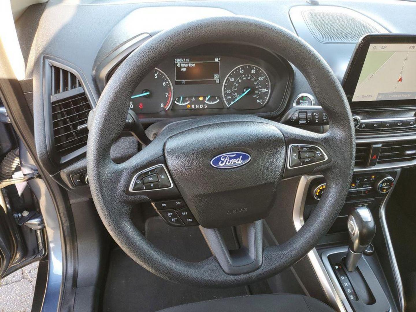 2021 Blue Metallic /Ebony Black Ford EcoSport SE AWD (MAJ6S3GL6MC) with an 2.0L L4 DOHC 16V engine, 6A transmission, located at 234 Columbia Ave, Battle Creek, MI, 49015, (269) 222-0088, 42.298264, -85.192543 - <b>Vehicle Details</b><br>Looking for a reliable and stylish SUV that can handle any terrain? Look no further than this incredible 2021 Ford Ecosport SE! With only 53576 miles on the odometer, this vehicle is practically brand new and ready to hit the road. Equipped with a powerful L4, 2.0L engine - Photo#24