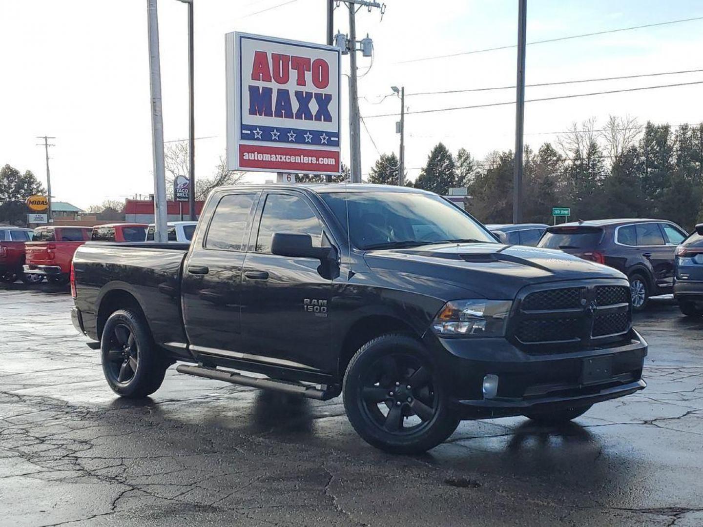 2021 BLACK /GREY RAM 1500 Classic Tradesman Quad Cab 4WD (1C6RR7FG5MS) with an 3.6L V6 DOHC 24V FFV engine, 8A transmission, located at 6064 Gull Rd, Kalamazoo, MI, 49048, (269) 222-0088, 42.328388, -85.512924 - For sale: a robust and reliable 2021 Ram 1500 Classic EXPRESS with just 46,390 miles. Equipped with a powerful V6, 3.6L engine and 4WD, this truck is ready to tackle any adventure, whether you're hitting the trails or cruising on the highway. Experience the perfect blend of comfort and capability.<b - Photo#0