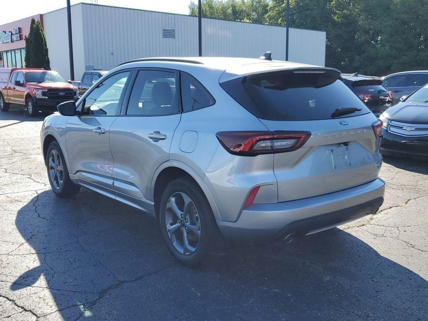 2023 Iconic Silver Metallic /Ebony Ford Escape ST-Line AWD (1FMCU9MN5PU) with an 1.5L L3 engine, 8A transmission, located at 6064 Gull Rd, Kalamazoo, MI, 49048, (269) 222-0088, 42.328388, -85.512924 - <b>Vehicle Details</b><br>Looking for a reliable and stylish SUV? Check out this 2023 Ford Escape ST Line with only 24,006 miles, available now at our dealership. This well-maintained vehicle comes with a CARFAX 1-Owner report, ensuring you are getting a quality car with a clean history. Equipped w - Photo#2