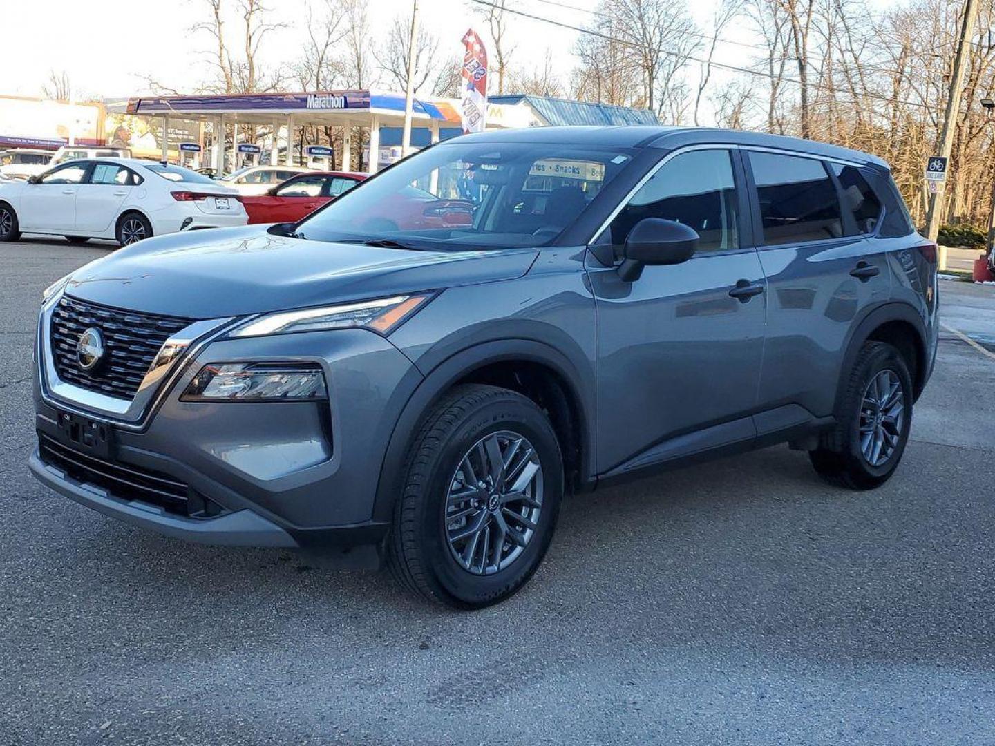 2023 Gun Metallic /Charcoal Nissan Rogue S AWD (5N1BT3AB5PC) with an 2.5L L4 DOHC 16V engine, CVT transmission, located at 234 Columbia Ave, Battle Creek, MI, 49015, (269) 222-0088, 42.298264, -85.192543 - Floor Mats with 1-Piece Cargo Area Protector **Equipment listed is based on original vehicle build and subject to change. Please confirm the accuracy of the included equipment by calling the dealer prior to purchase.** - Photo#3