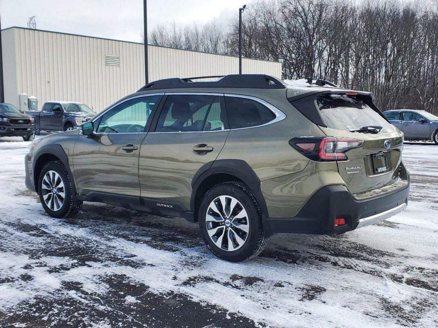 2023 Autumn Green Metallic /Slate Black Subaru Outback Limited (4S4BTANC1P3) with an 2.5L H4 DOHC 16V engine, CVT transmission, located at 6064 Gull Rd, Kalamazoo, MI, 49048, (269) 222-0088, 42.328388, -85.512924 - Discover the perfect blend of adventure and luxury with this 2023 Subaru Outback Limited! With just 41,682 miles on the clock, this versatile vehicle is ready to take you on endless journeys. Boasting Subaru's renowned symmetrical all-wheel drive, the Outback Limited assures maximum traction and sta - Photo#2